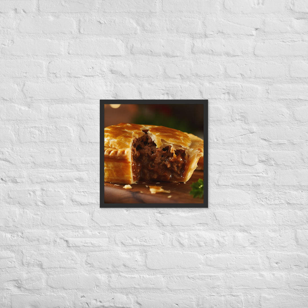 Meat Pie Framed poster 🤤 from Yumify.AI