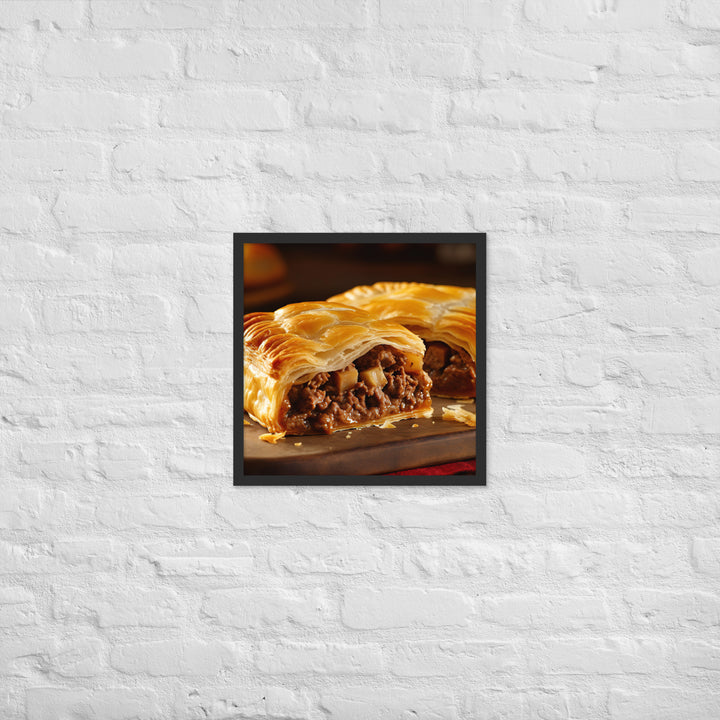 Meat Pie Framed poster 🤤 from Yumify.AI