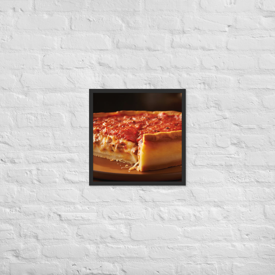 Chicago Deep Dish Pizza Framed poster 🤤 from Yumify.AI