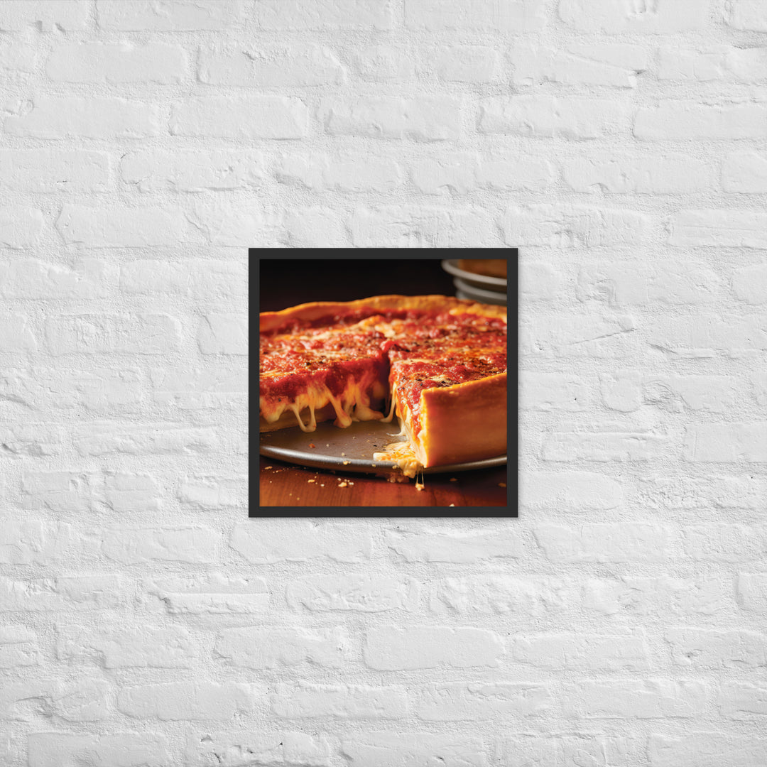 Chicago Deep Dish Pizza Framed poster 🤤 from Yumify.AI