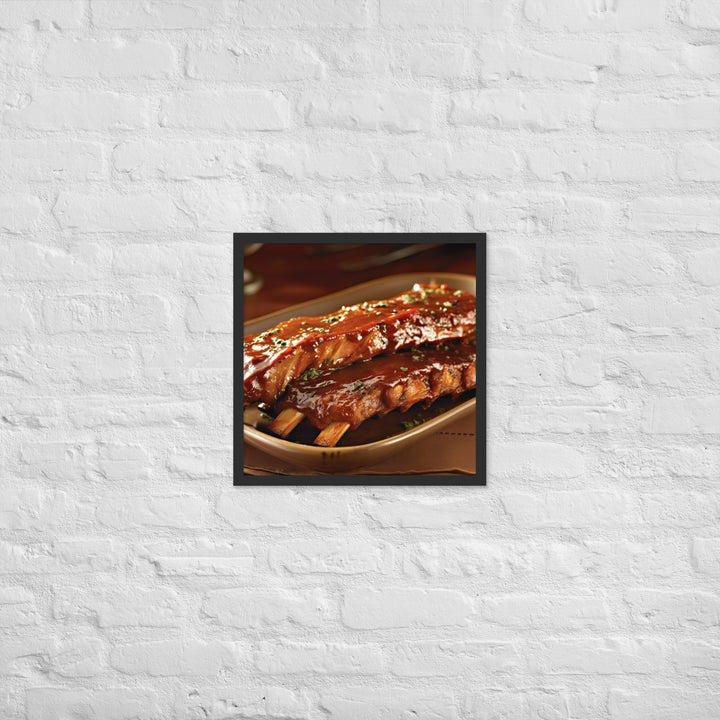 Barbecue Ribs Framed poster 🤤 from Yumify.AI