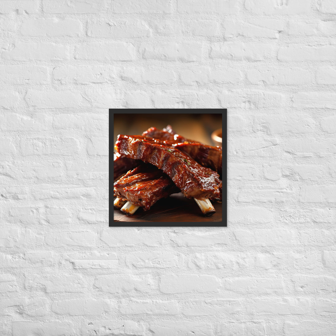 Barbecue Ribs Framed poster 🤤 from Yumify.AI