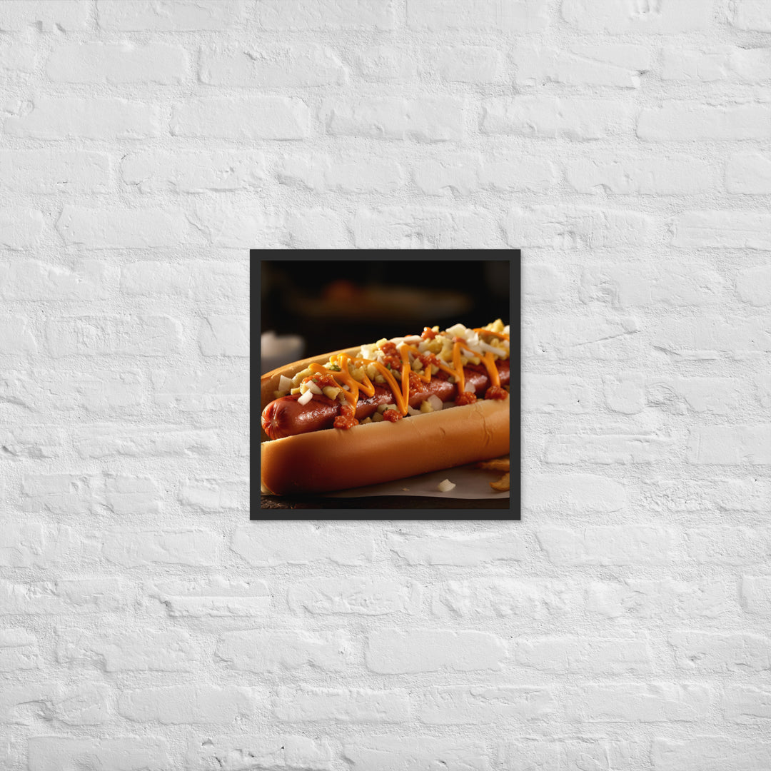 Hot Dog Framed poster 🤤 from Yumify.AI