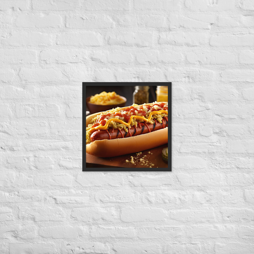 Hot Dog Framed poster 🤤 from Yumify.AI