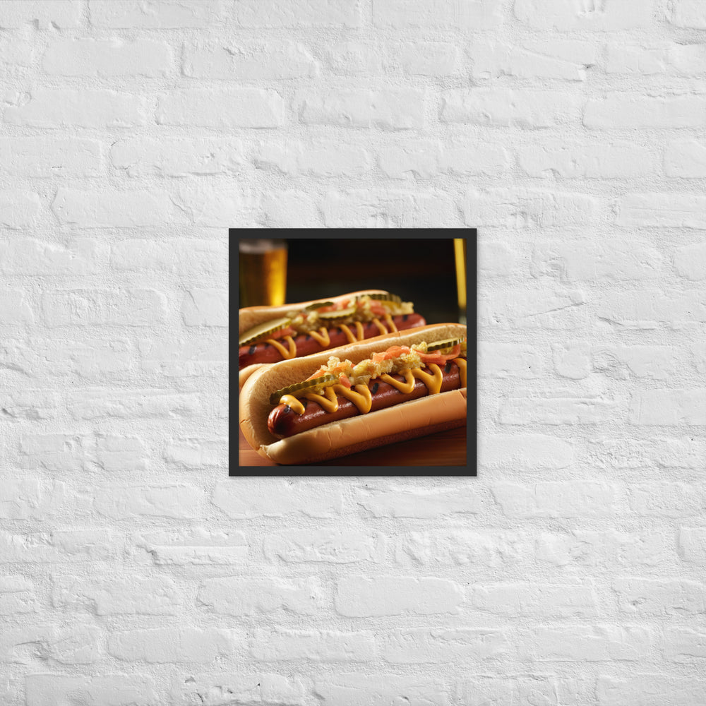 Hot Dog Framed poster 🤤 from Yumify.AI