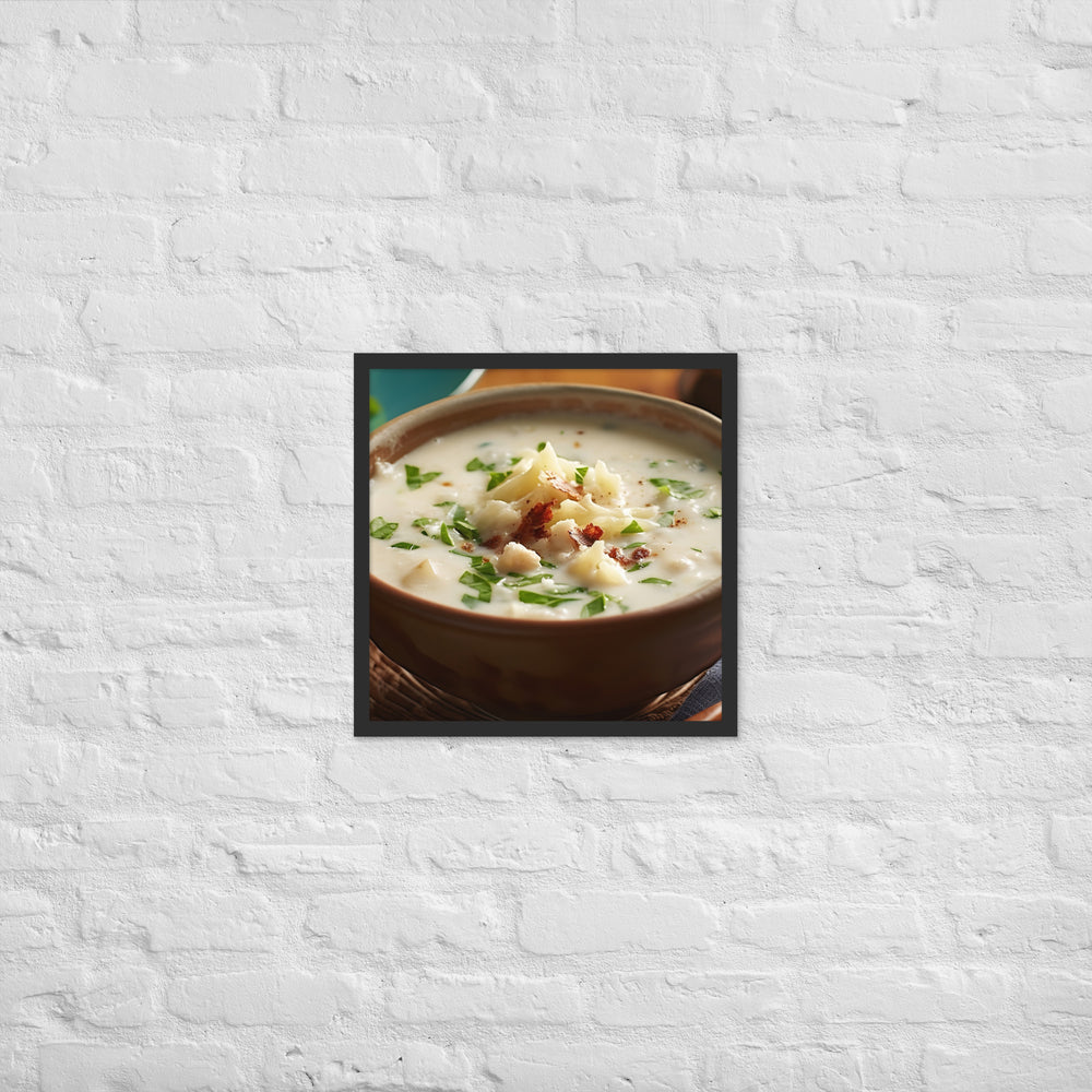 Clam Chowder Framed poster 🤤 from Yumify.AI