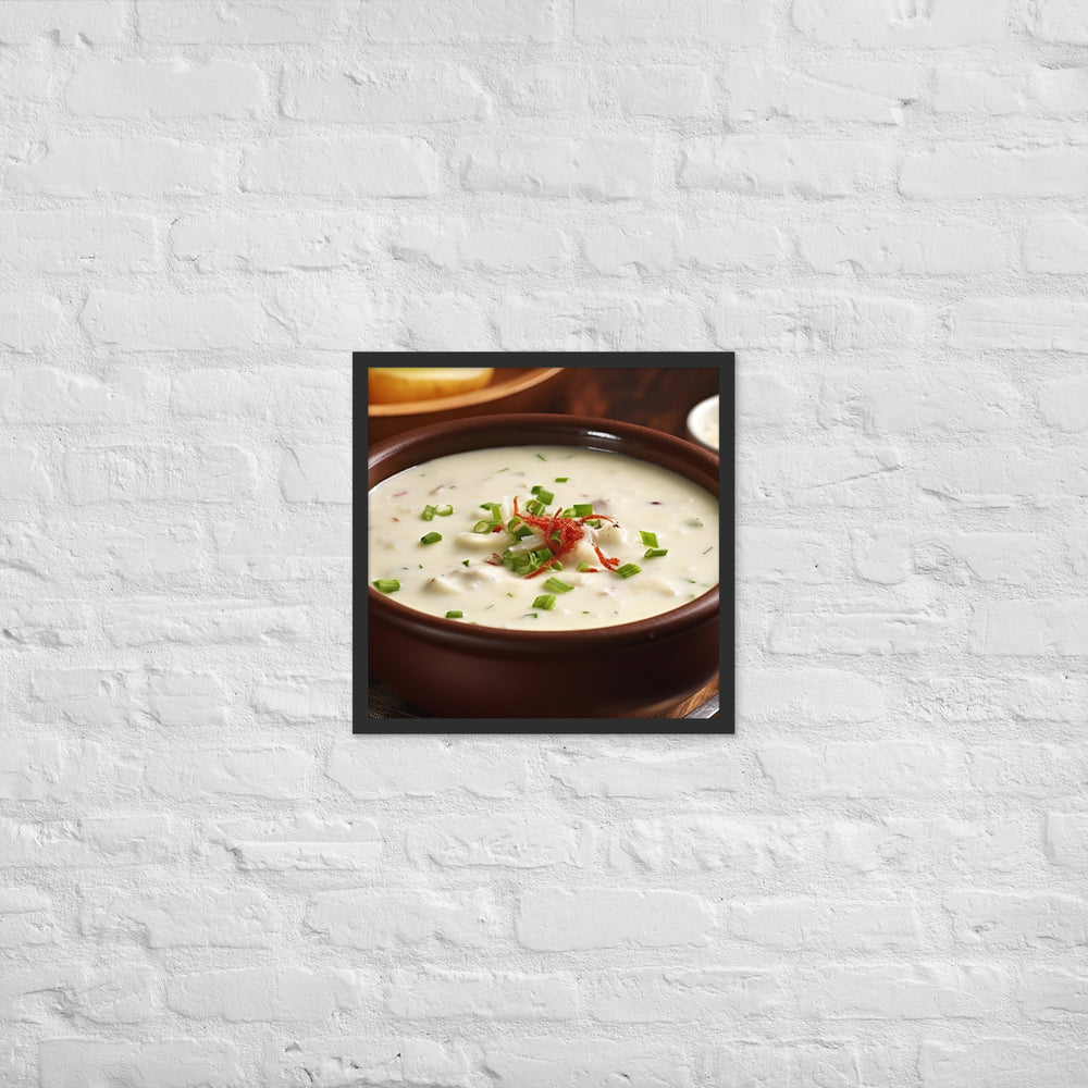 Clam Chowder Framed poster 🤤 from Yumify.AI