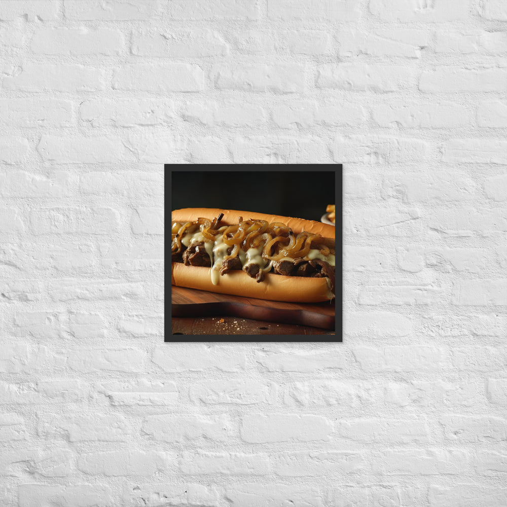Cheesesteak Sandwich Framed poster 🤤 from Yumify.AI