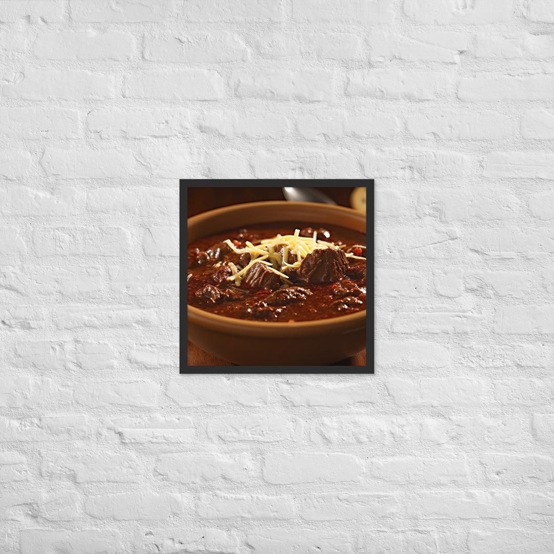 Texas Chili Framed poster 🤤 from Yumify.AI