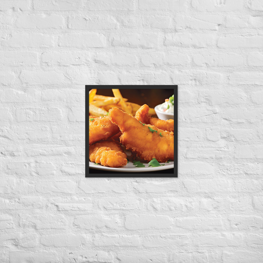Southern Fried Catfish Framed poster 🤤 from Yumify.AI