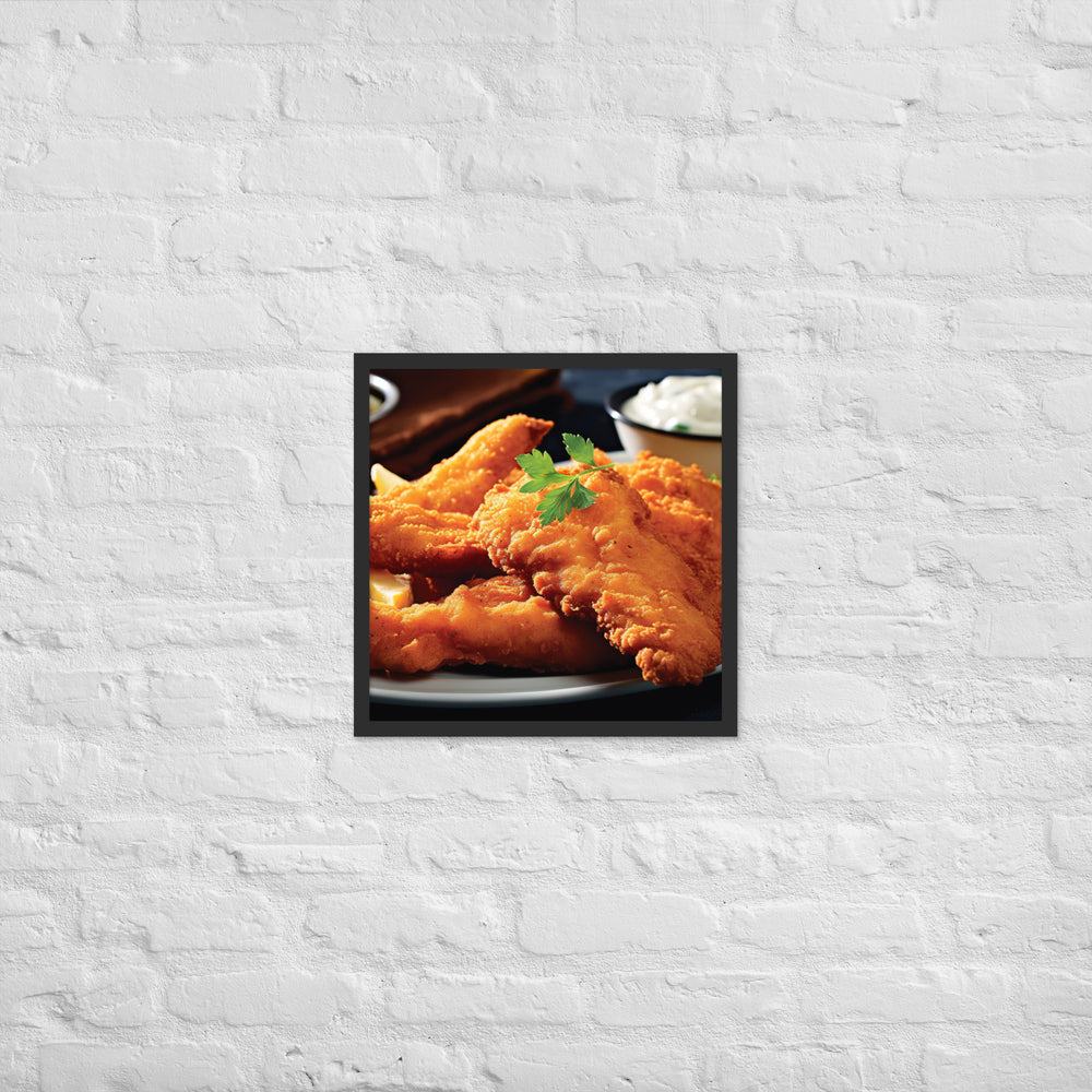 Southern Fried Catfish Framed poster 🤤 from Yumify.AI