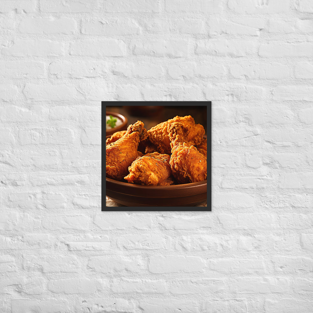 Southern Fried Chicken Framed poster 🤤 from Yumify.AI