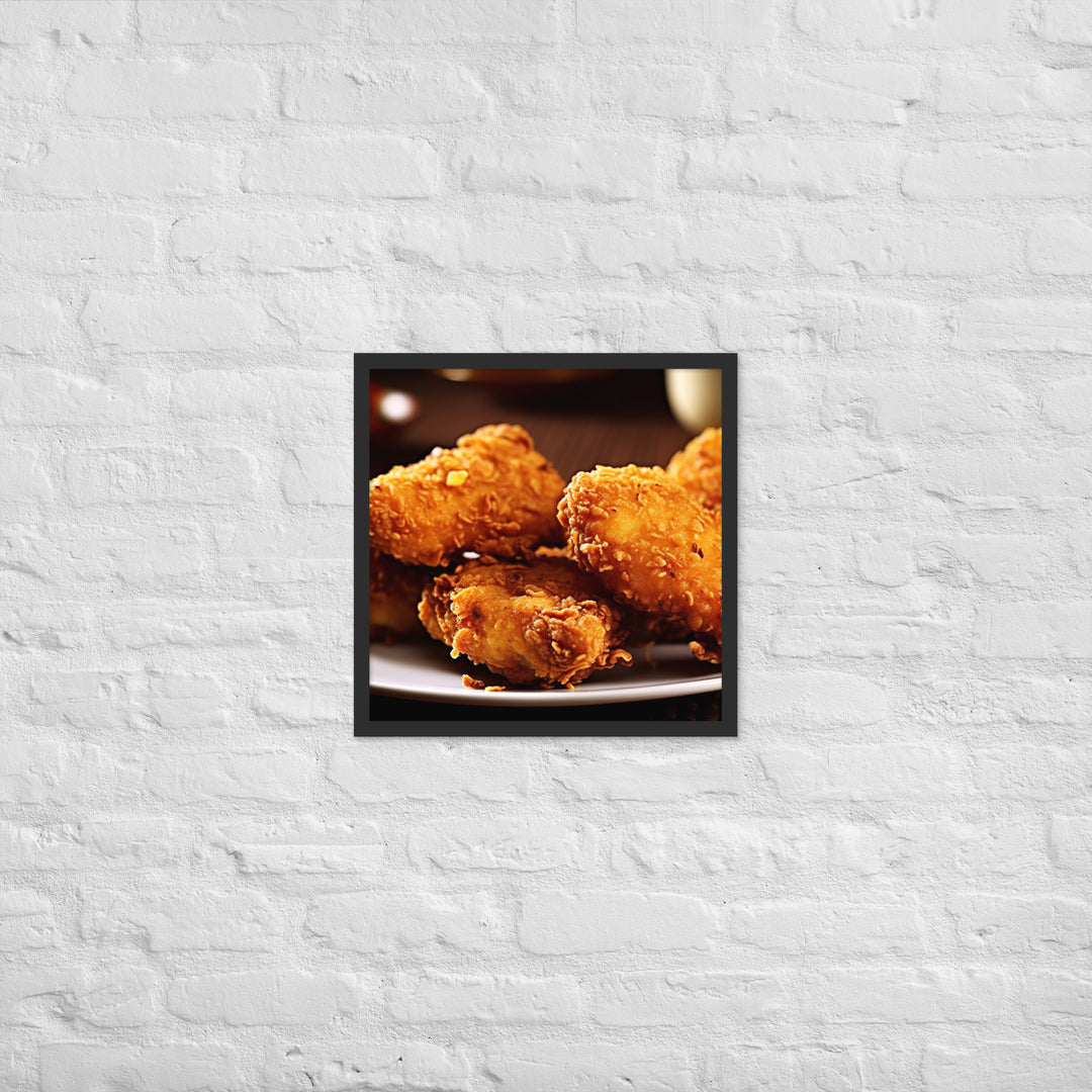 Crispy Fried Chicken Framed poster 🤤 from Yumify.AI