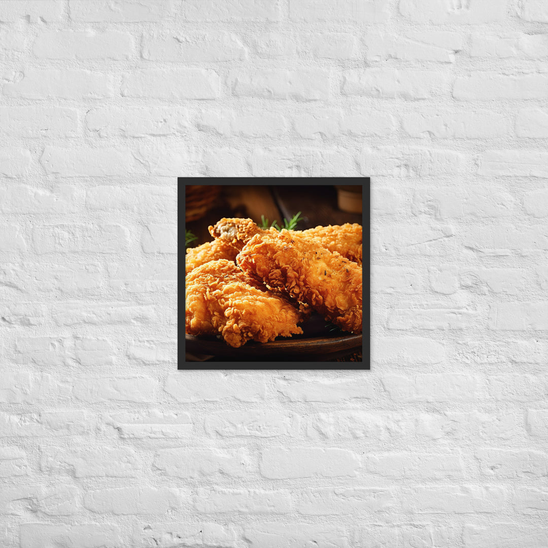 Country Fried Chicken Framed poster 🤤 from Yumify.AI