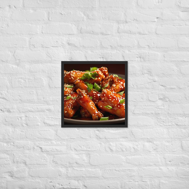 Chicken Wings Framed poster 🤤 from Yumify.AI