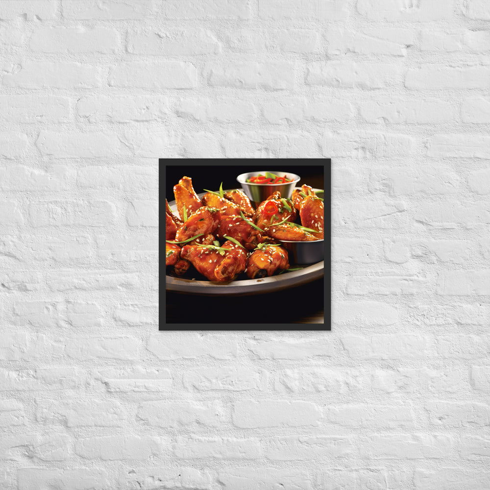 Chicken Wings Framed poster 🤤 from Yumify.AI