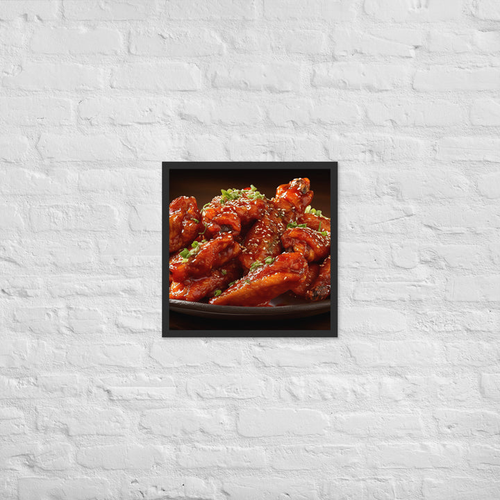 Chicken Wings Framed poster 🤤 from Yumify.AI