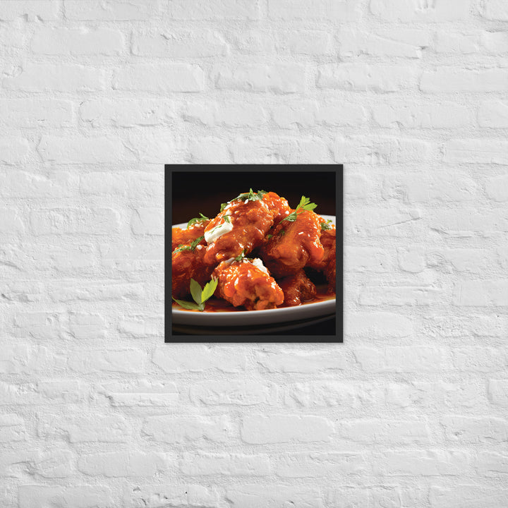 Buffalo Fried Chicken Framed poster 🤤 from Yumify.AI