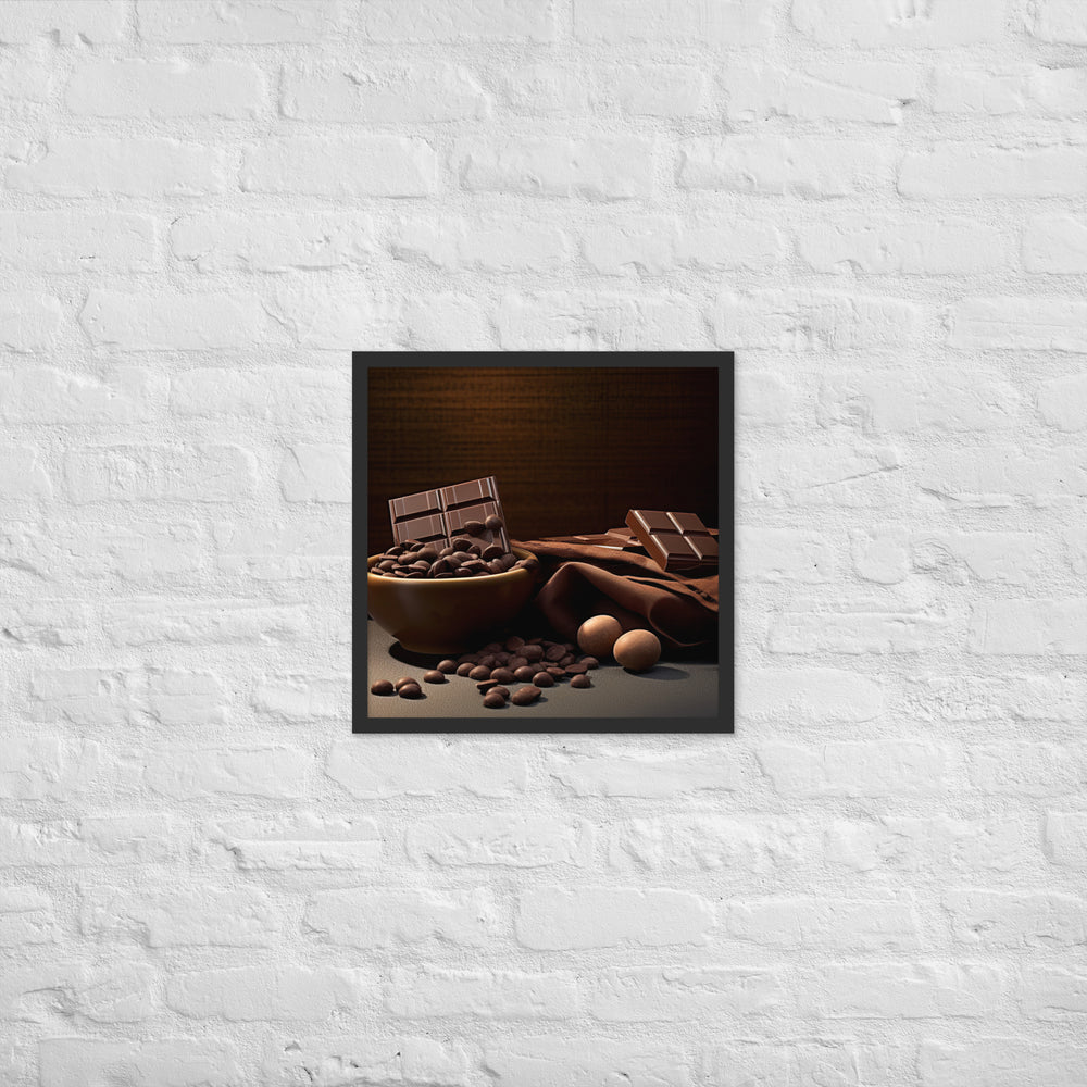 Dark Chocolate Framed poster 🤤 from Yumify.AI