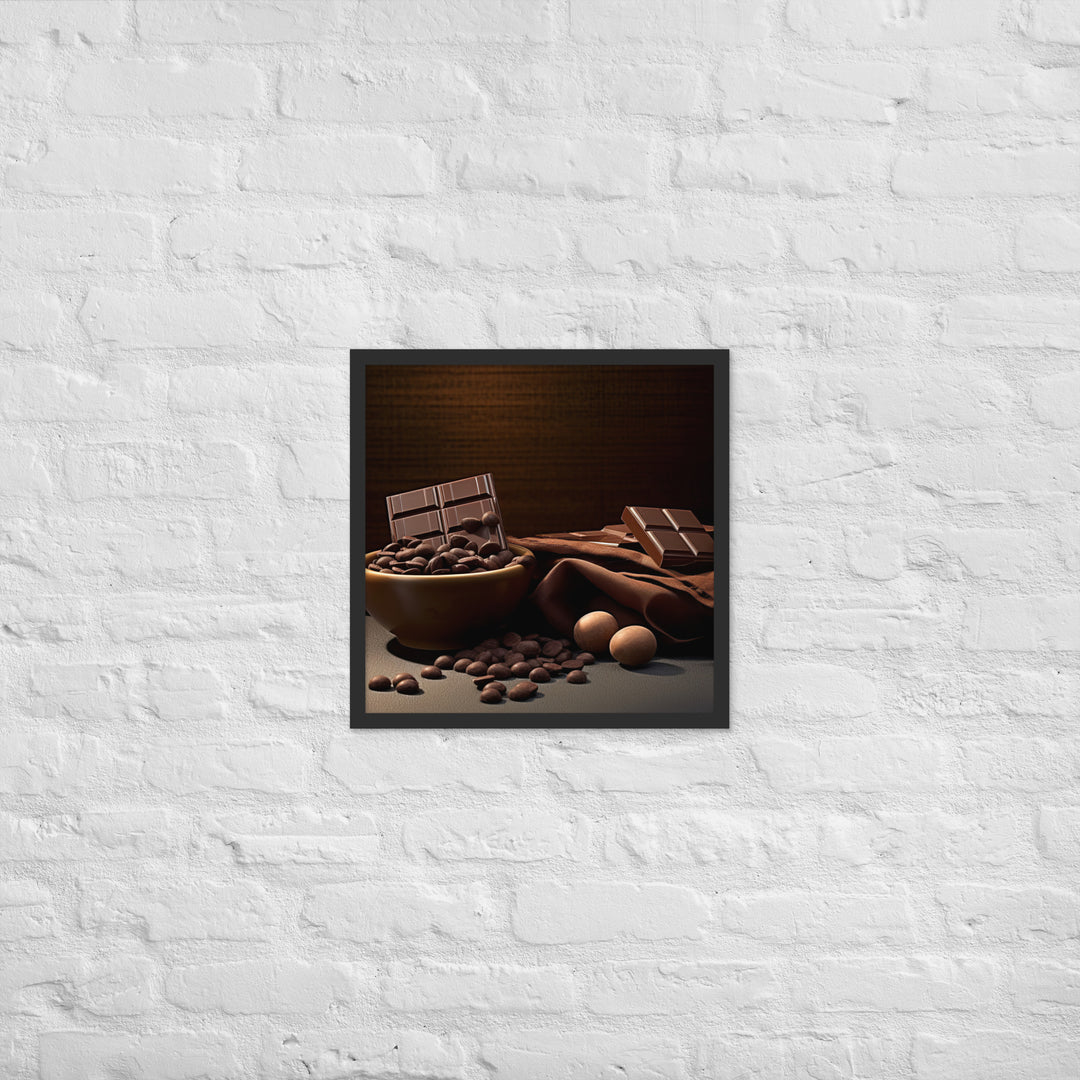 Dark Chocolate Framed poster 🤤 from Yumify.AI