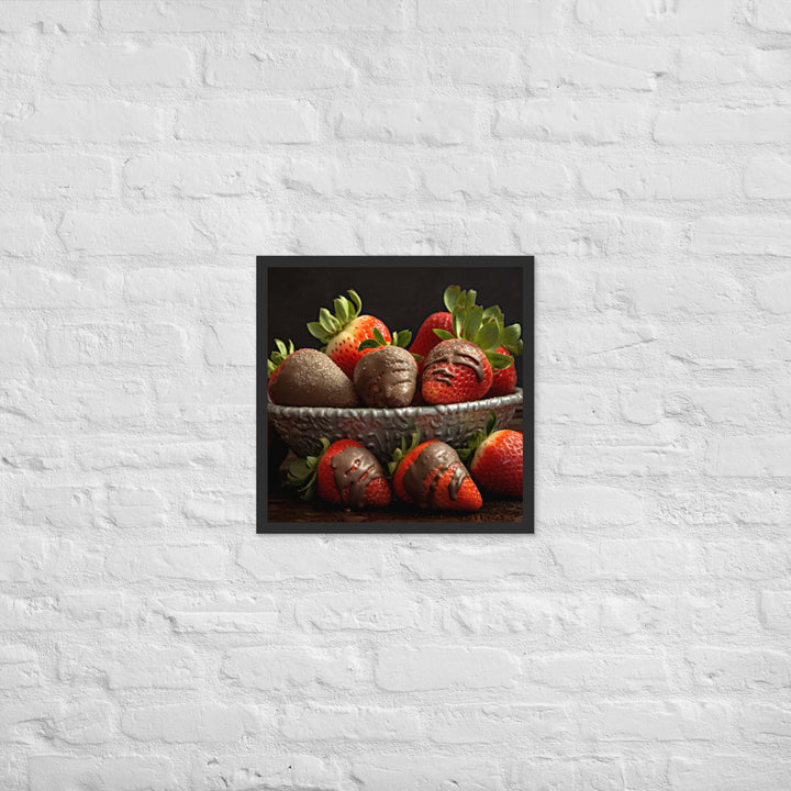 Chocolate covered Strawberries Framed poster 🤤 from Yumify.AI