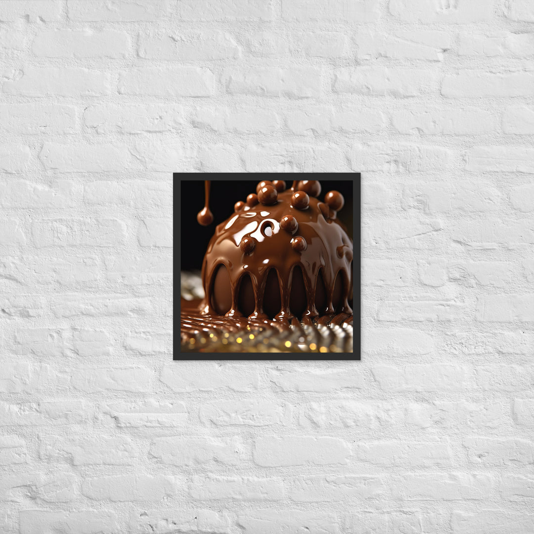 Chocolate Drizzles and Decorations Framed poster 🤤 from Yumify.AI