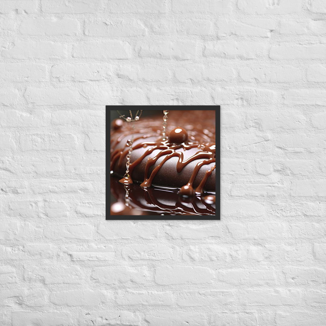 Chocolate Drizzles and Decorations Framed poster 🤤 from Yumify.AI