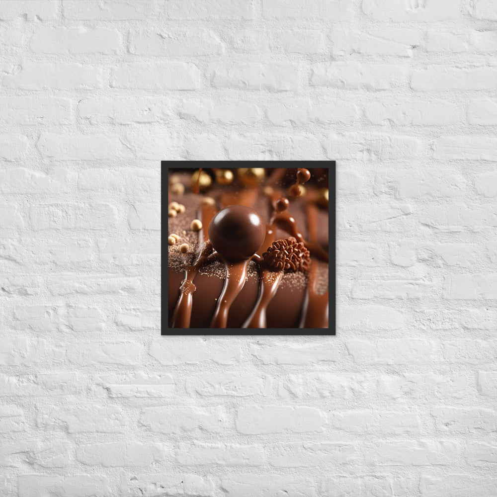 Chocolate Drizzles and Decorations Framed poster 🤤 from Yumify.AI