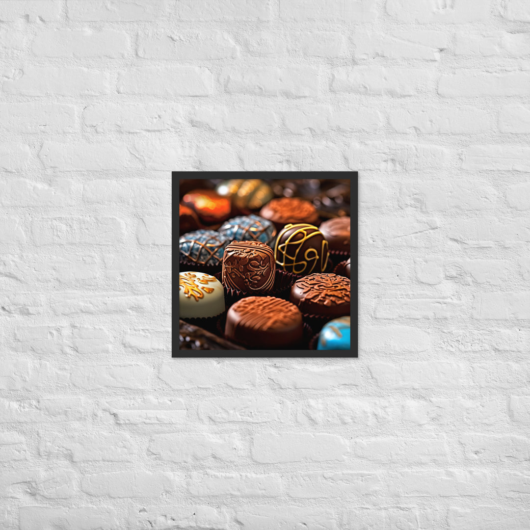 Chocolate Bonbons Framed poster 🤤 from Yumify.AI