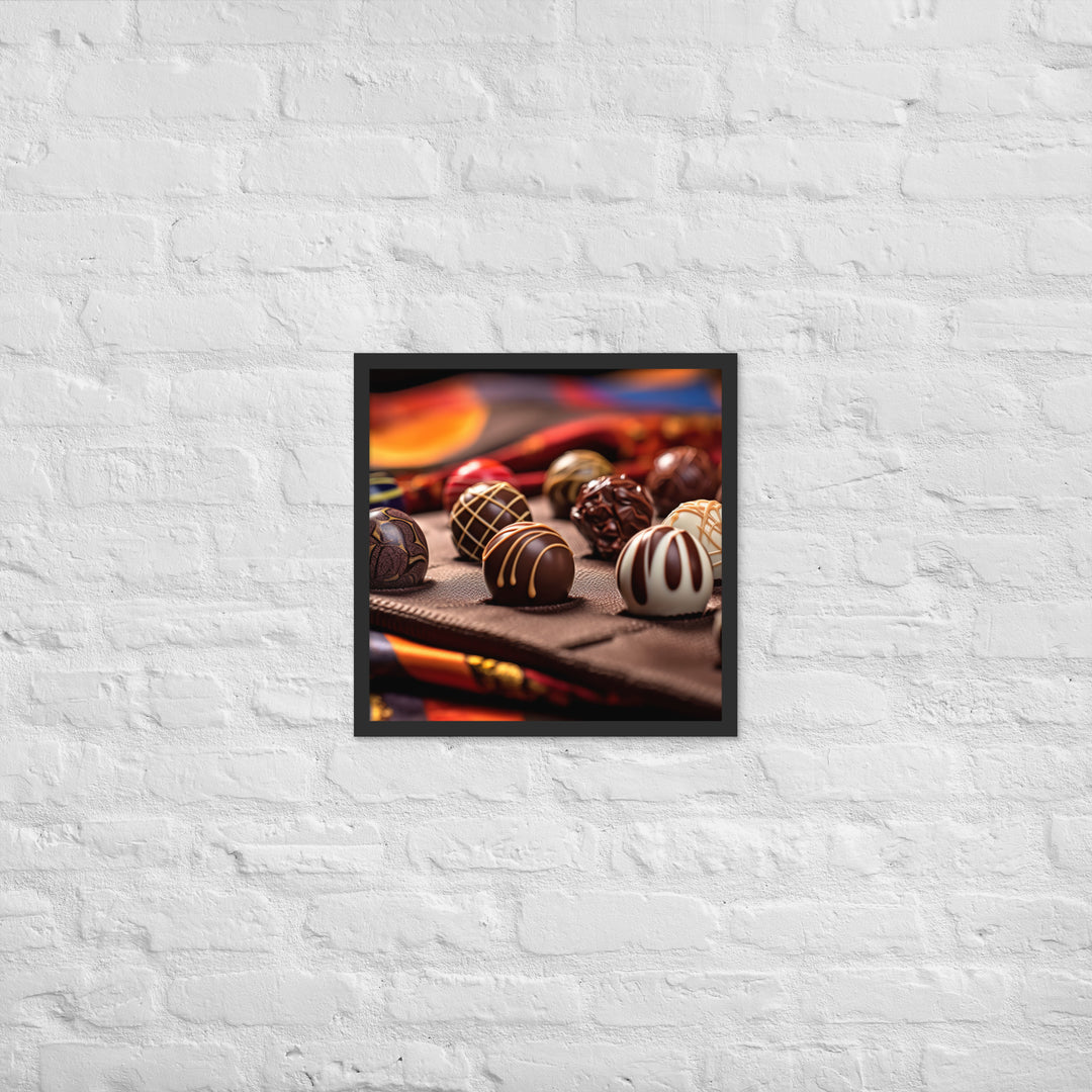 Chocolate Bonbons Framed poster 🤤 from Yumify.AI