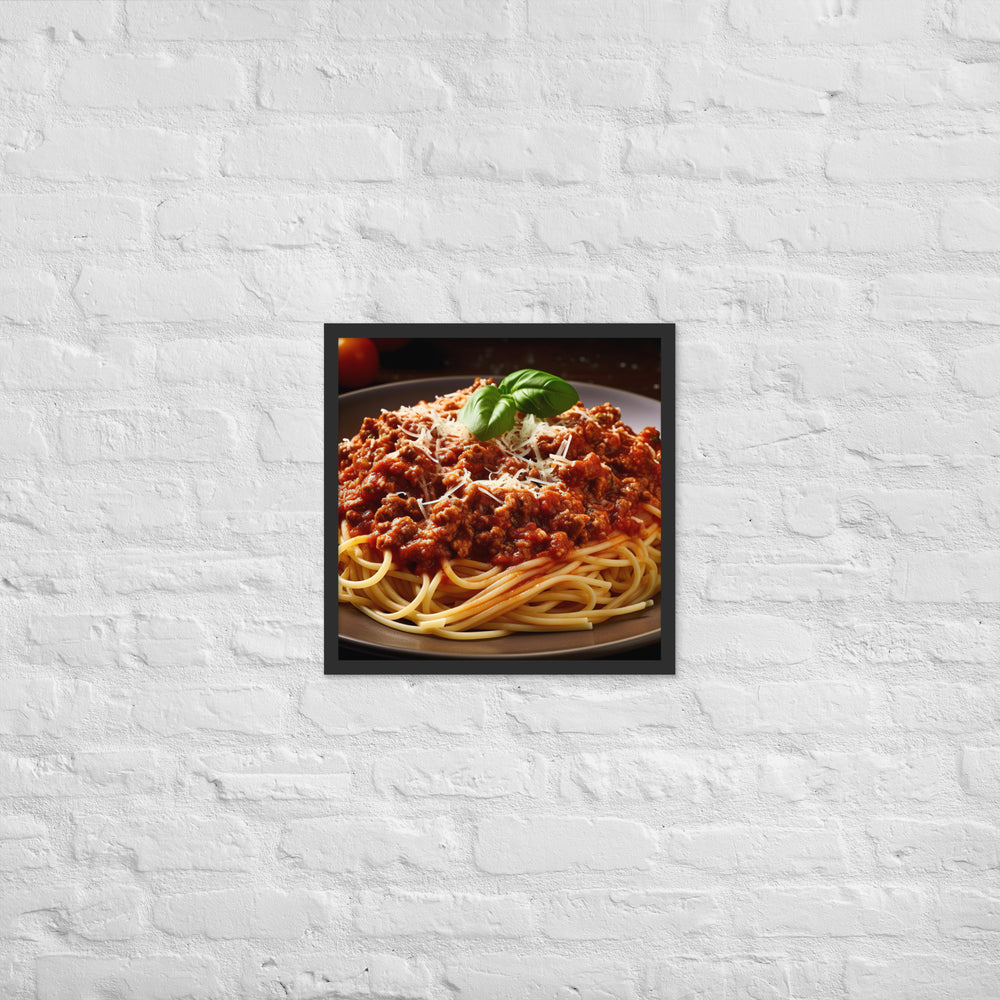 Spaghetti Bolognese Framed poster 🤤 from Yumify.AI