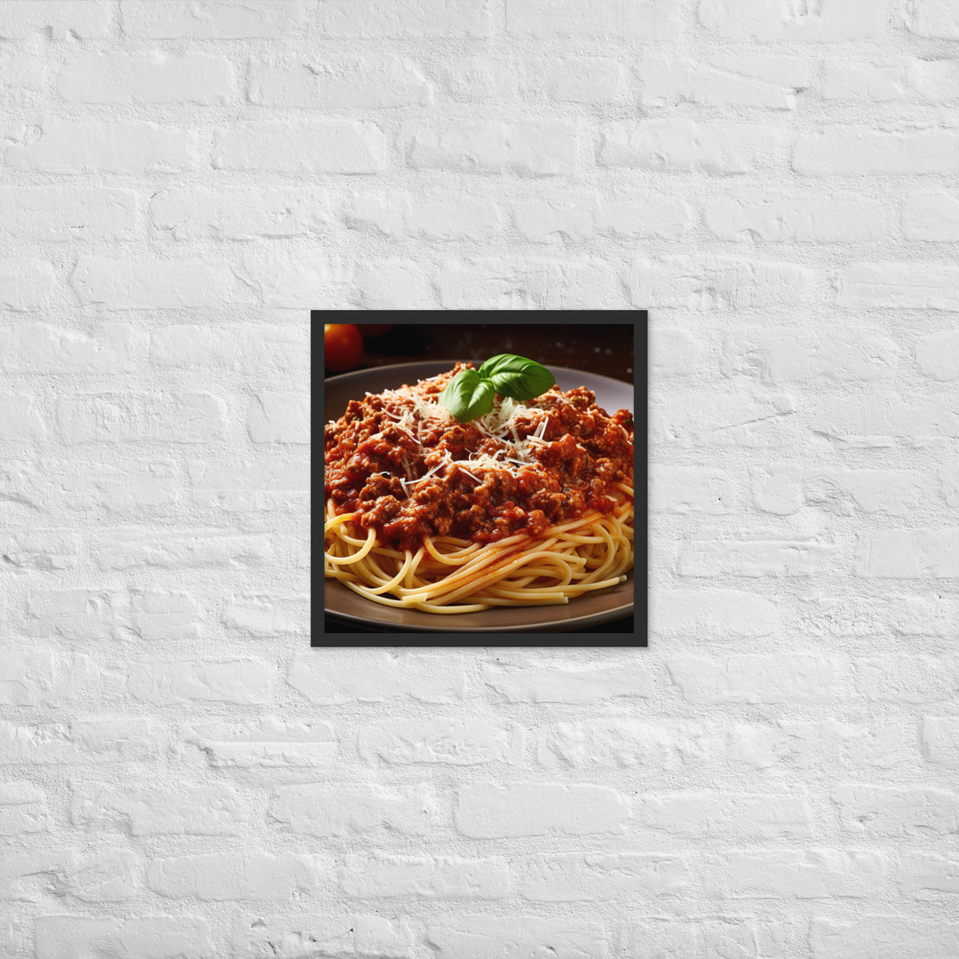 Spaghetti Bolognese Framed poster 🤤 from Yumify.AI