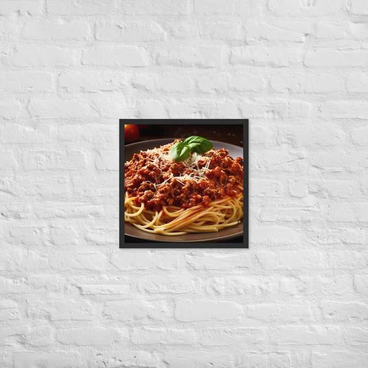 Spaghetti Bolognese Framed poster 🤤 from Yumify.AI