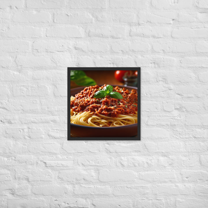 Spaghetti Bolognese Framed poster 🤤 from Yumify.AI