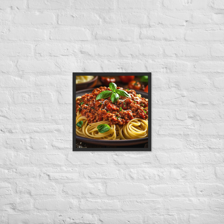 Spaghetti Bolognese Framed poster 🤤 from Yumify.AI