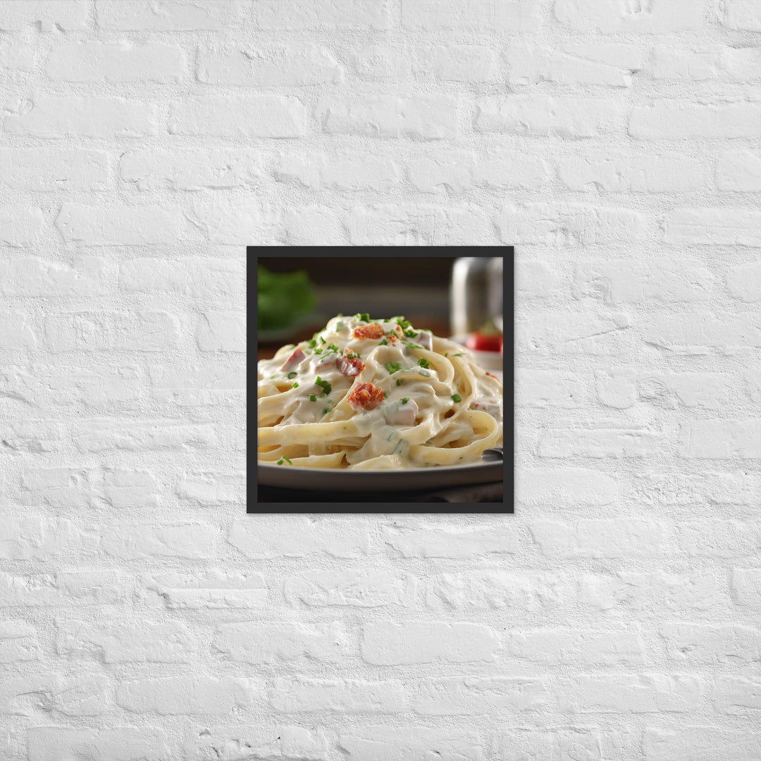 Fettuccine Alfredo Framed poster 🤤 from Yumify.AI