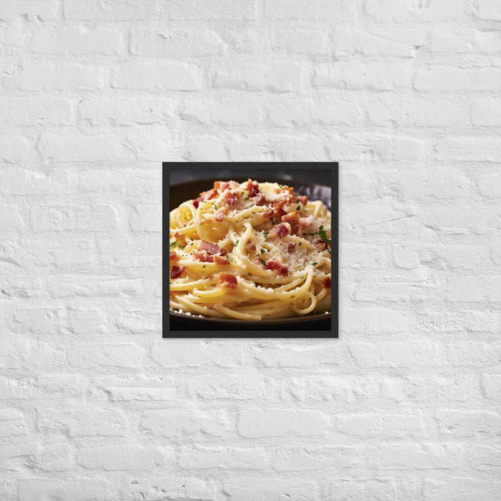 Carbonara Framed poster 🤤 from Yumify.AI