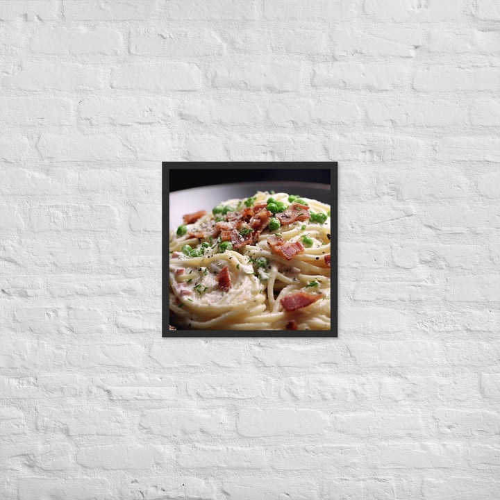 Carbonara Framed poster 🤤 from Yumify.AI