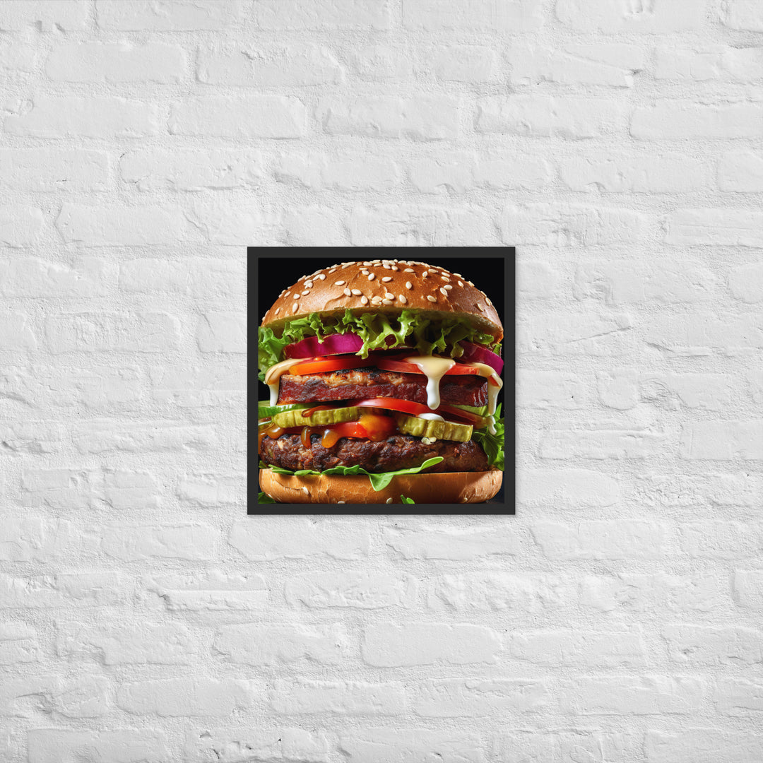 Veggie Burger Framed poster 🤤 from Yumify.AI