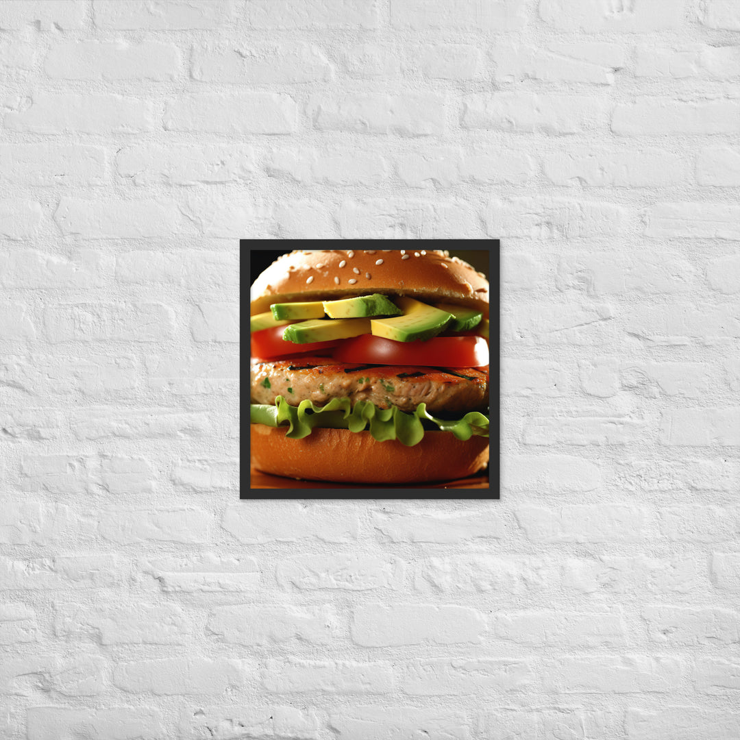 Turkey Burger Framed poster 🤤 from Yumify.AI