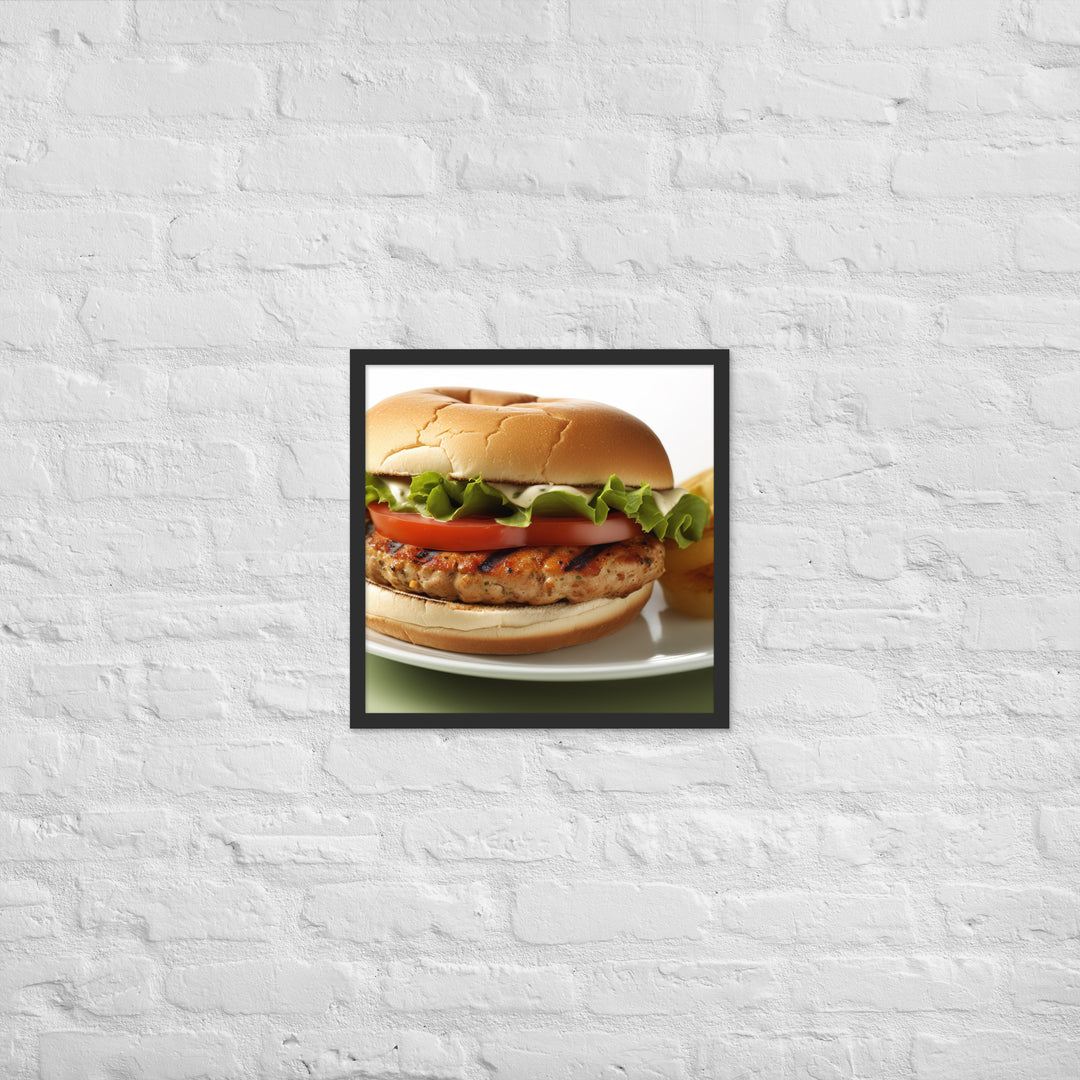 Turkey Burger Framed poster 🤤 from Yumify.AI