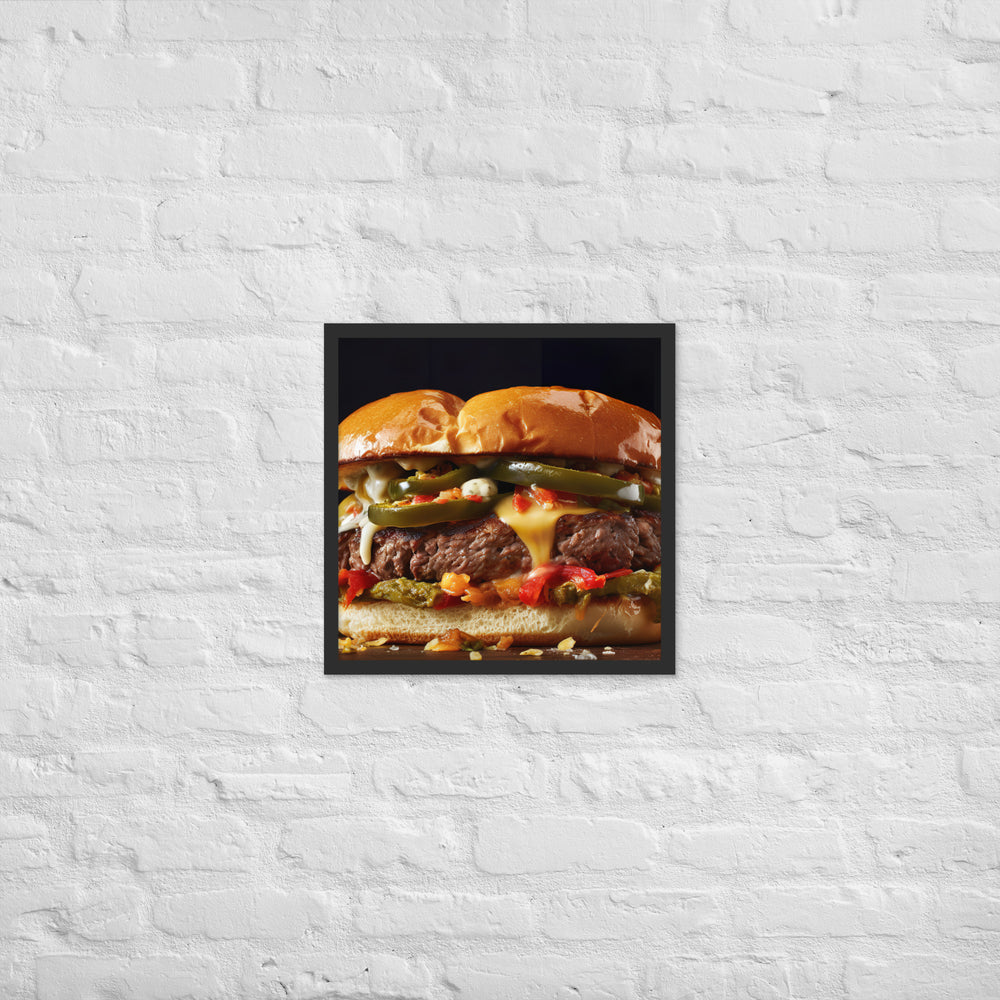 Jalapeo Burger Framed poster 🤤 from Yumify.AI