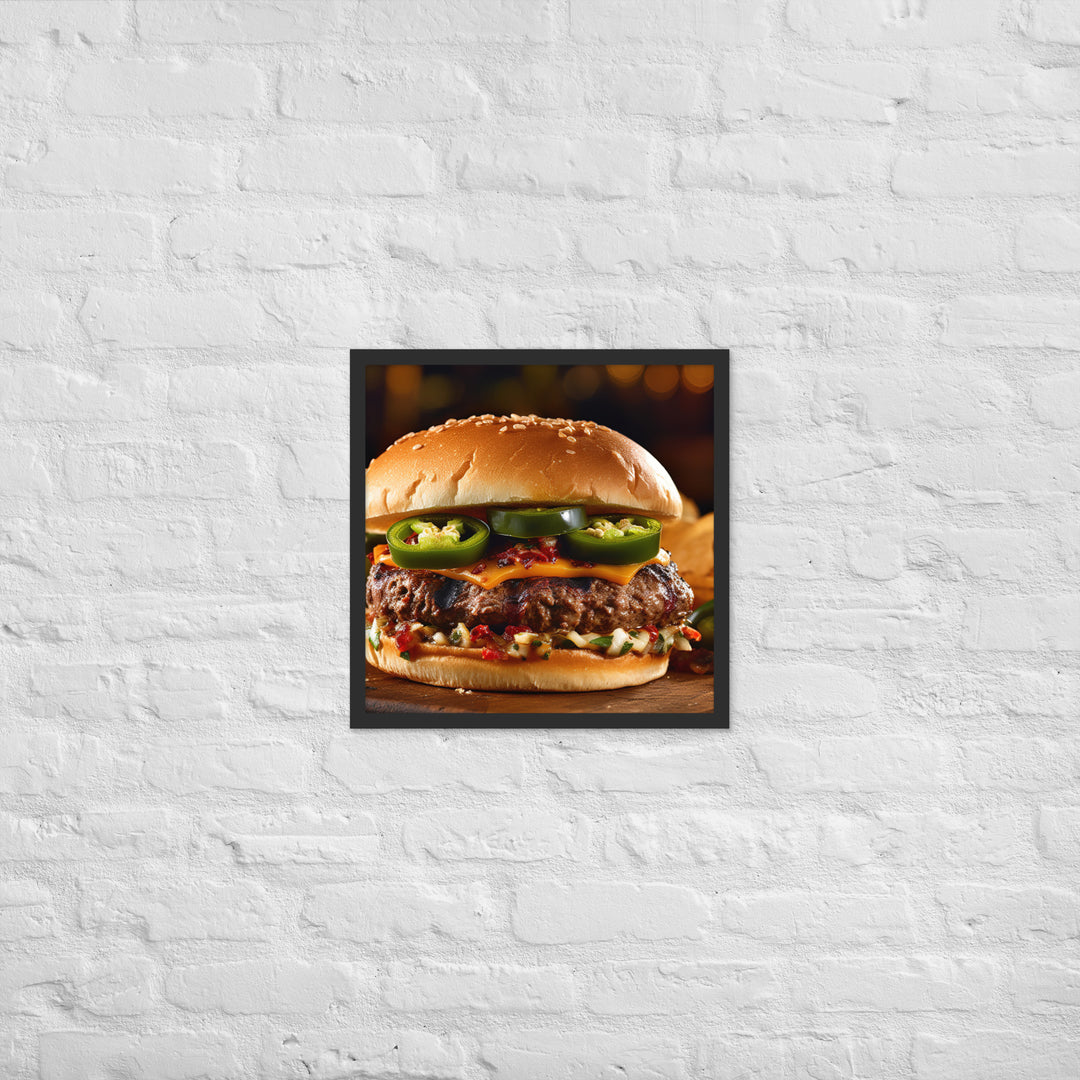 Jalapeo Burger Framed poster 🤤 from Yumify.AI