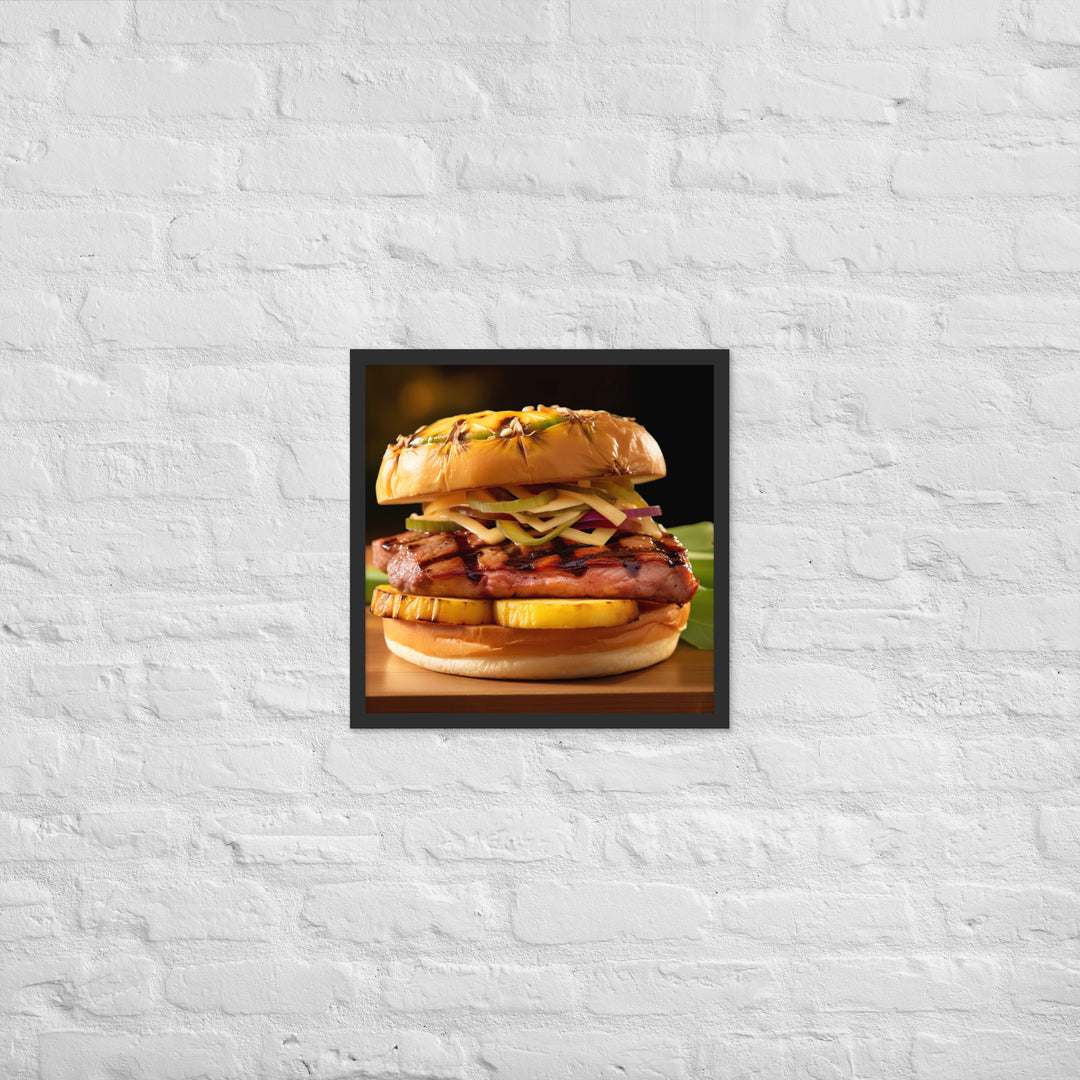 Hawaiian Burger Framed poster 🤤 from Yumify.AI