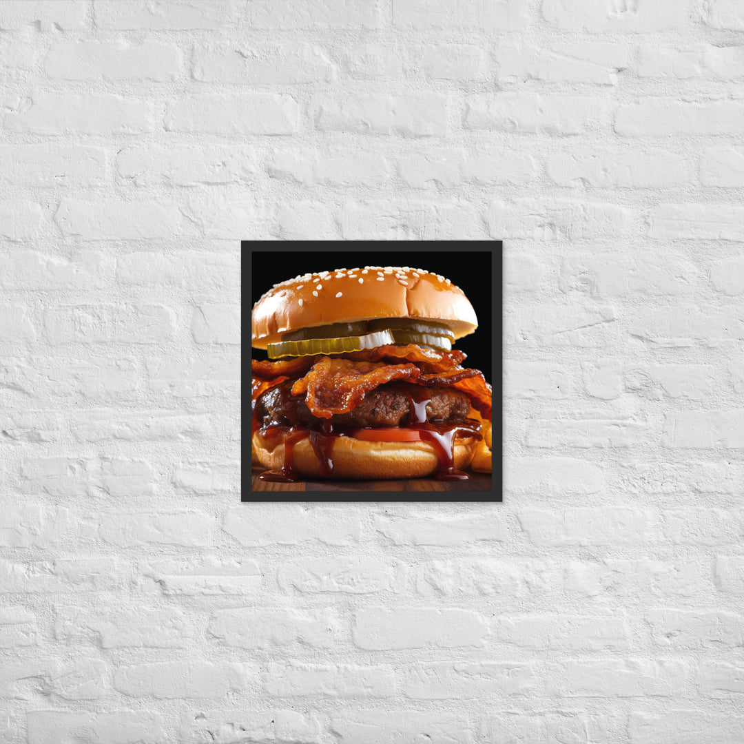 BBQ Burger Framed poster 🤤 from Yumify.AI