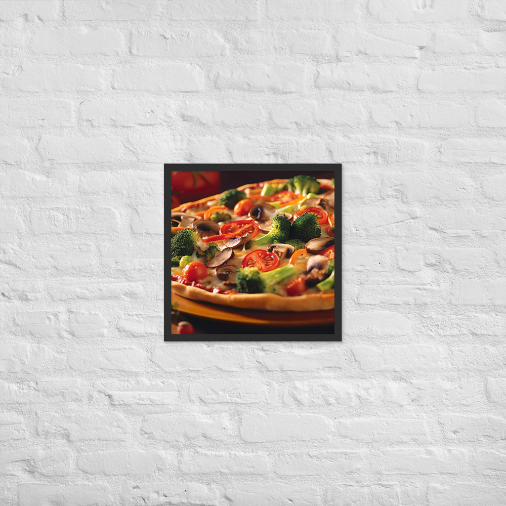 Veggie Pizza Framed poster 🤤 from Yumify.AI