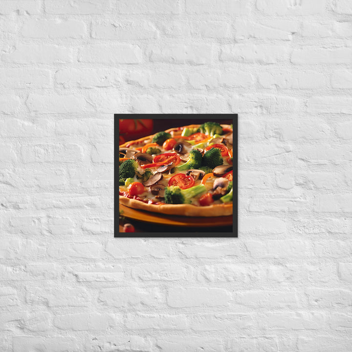 Veggie Pizza Framed poster 🤤 from Yumify.AI