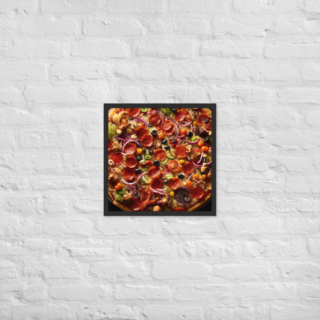 Supreme Pizza Framed poster 🤤 from Yumify.AI