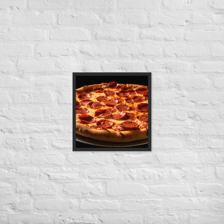 Pepperoni Pizza Framed poster 🤤 from Yumify.AI