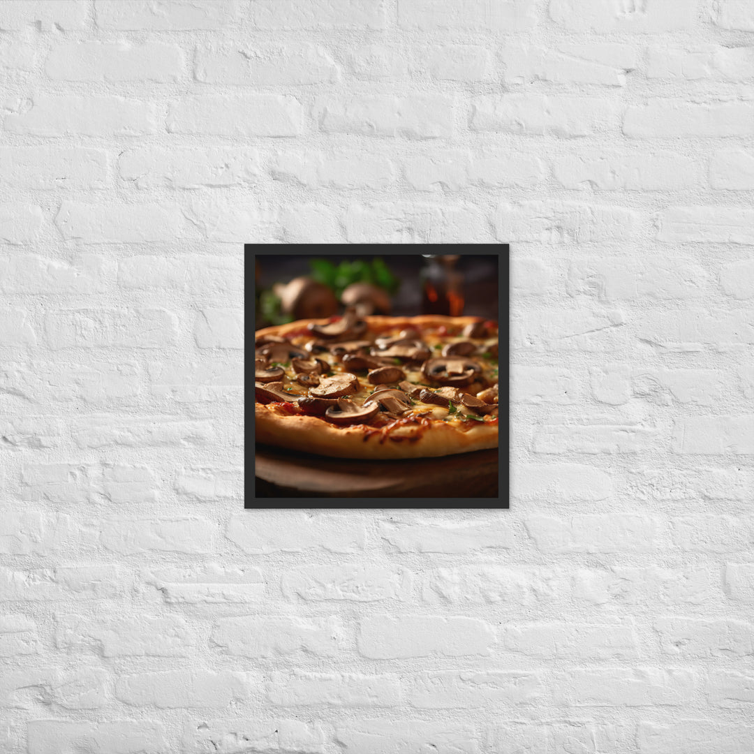 Mushroom Pizza Framed poster 🤤 from Yumify.AI